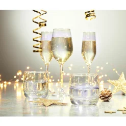 Gobelet en verre Kira doré 31cL x4^Gifi Clearance