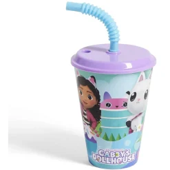 Gobelet enfant avec paille Gabby et la Maison Magique Ø9xH16,3cm^Gifi Clearance