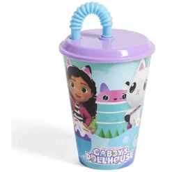 Gobelet enfant avec paille Gabby et la Maison Magique Ø9xH16,3cm^Gifi Clearance