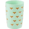 Online Gifi Gobelet enfant salle de bain vert motif tête de renard orange