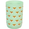 Gifi Gobelet enfant salle de bain vert motif tête de renard orange