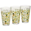 Gobelet haut verre transparent motif fruit exotique jaune 30cl x3^Gifi Sale