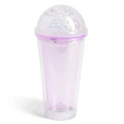 Gobelet 450ml plastique double paroi à paillettes 2 coloris^Gifi Outlet