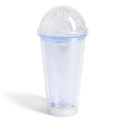 Gobelet 450ml plastique double paroi à paillettes 2 coloris^Gifi Outlet