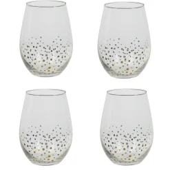 Gobelet ovales pois doré x4^Gifi Clearance