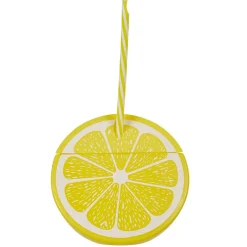 Gobelet plastique et paille en forme de citron^Gifi Clearance