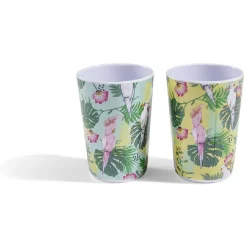 Gobelet plastique motif tropical^Gifi Clearance