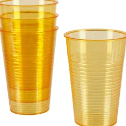 Gobelet plastique orange transparent x4^Gifi New