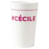 Gobelet plastique prénom #CÉCILE 33 cl^Gifi Outlet