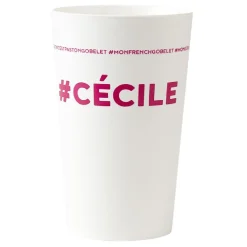 Gobelet plastique prénom #CÉCILE 33 cl^Gifi Outlet