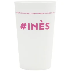 Gobelet plastique prénom #INES 33cl^Gifi Discount