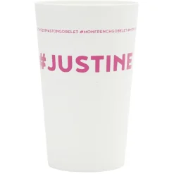 Gobelet plastique prénom #JUSTINE 33cl^Gifi Best