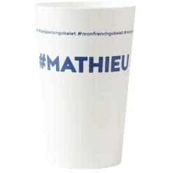 Gobelet plastique prénom #MATHIEU 33cl^Gifi New