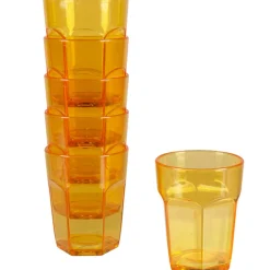 Gobelet plastique rigide orange transparent x6^Gifi Online