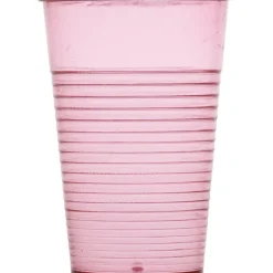 Gobelet plastique rose transparent x4^Gifi Online