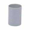 Sale Gifi Gobelet porte brosse à dents urban design strie gris