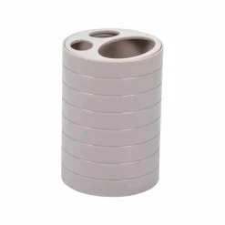 Gifi Gobelet porte brosse à dents et dentifrice urban design stré taupe