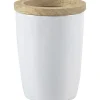 Outlet Gifi Gobelet salle de bain blanc beige