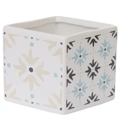 Discount Gifi Gobelet salle de bain carré blanc design carreau de ciment