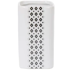 Gifi Gobelet salle de bain céramique motif nordique noir blanc