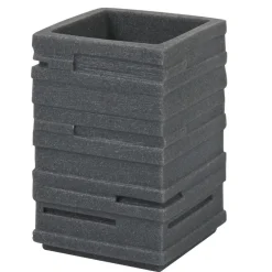 New Gifi Gobelet salle de bain imitation pierre grise
