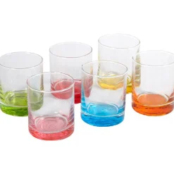 Gobelet verre fond multicolore 28 cl x6^Gifi New