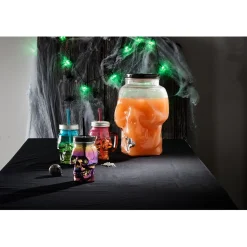 Gobelet verre forme tête de mort couvercle et paille 500 ml^Gifi Online