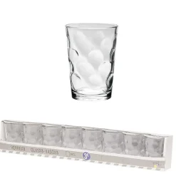 Gobelet verre motif embossé transparent 20 cl x8^Gifi Clearance