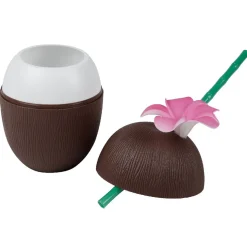 Gourde plastique et paille noix de coco^Gifi Online