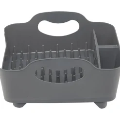 Égouttoir à vaisselle 3 compartiments gris foncé^Gifi Sale