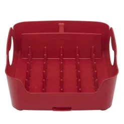Entretien Du Linge|Gifi Égouttoir à vaisselle 3 compartiments rouge