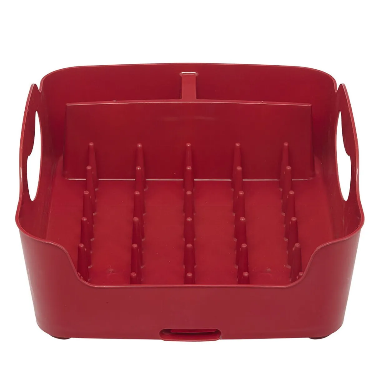 Entretien Du Linge|Gifi Égouttoir à vaisselle 3 compartiments rouge