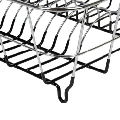 Égouttoir à vaisselle gris et noir^Gifi Discount