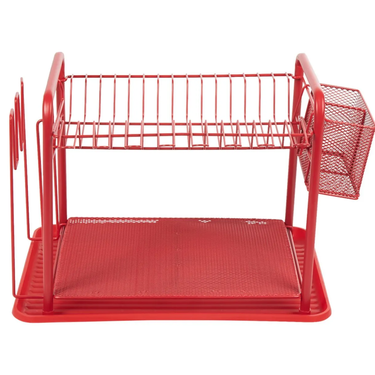 Égouttoir à vaisselle métallique rouge^Gifi Online