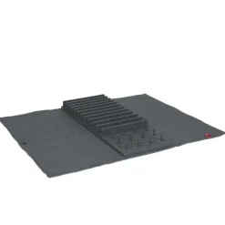 Égouttoir avec tapis pliable gris foncé 11 rangées 12 picots^Gifi Best
