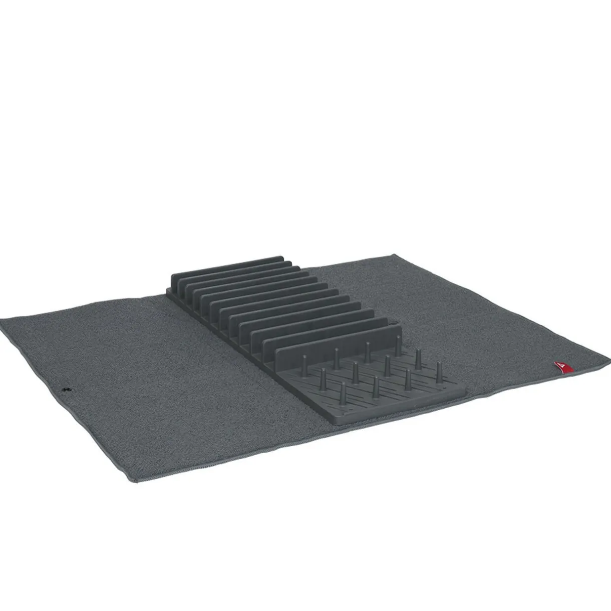Égouttoir avec tapis pliable gris foncé 11 rangées 12 picots^Gifi Best