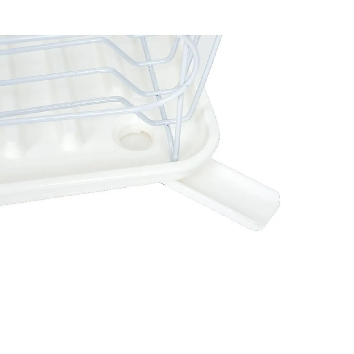 Égouttoir blanc avec bac de récupération et gouttière d'écoulement^Gifi New