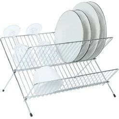 Égouttoir pliable en métal gris 36x31xH22cm^Gifi Best