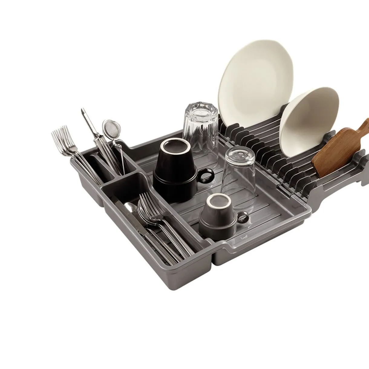 Égouttoir pliable gris 35x30/50xH7 cm^Gifi Sale