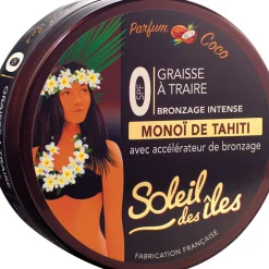 New Gifi Graisse à traire bronzage intense Monoï de Tahiti parfum des îles SPF0