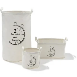 Rangement|Gifi Grande panière en tissus forme tube