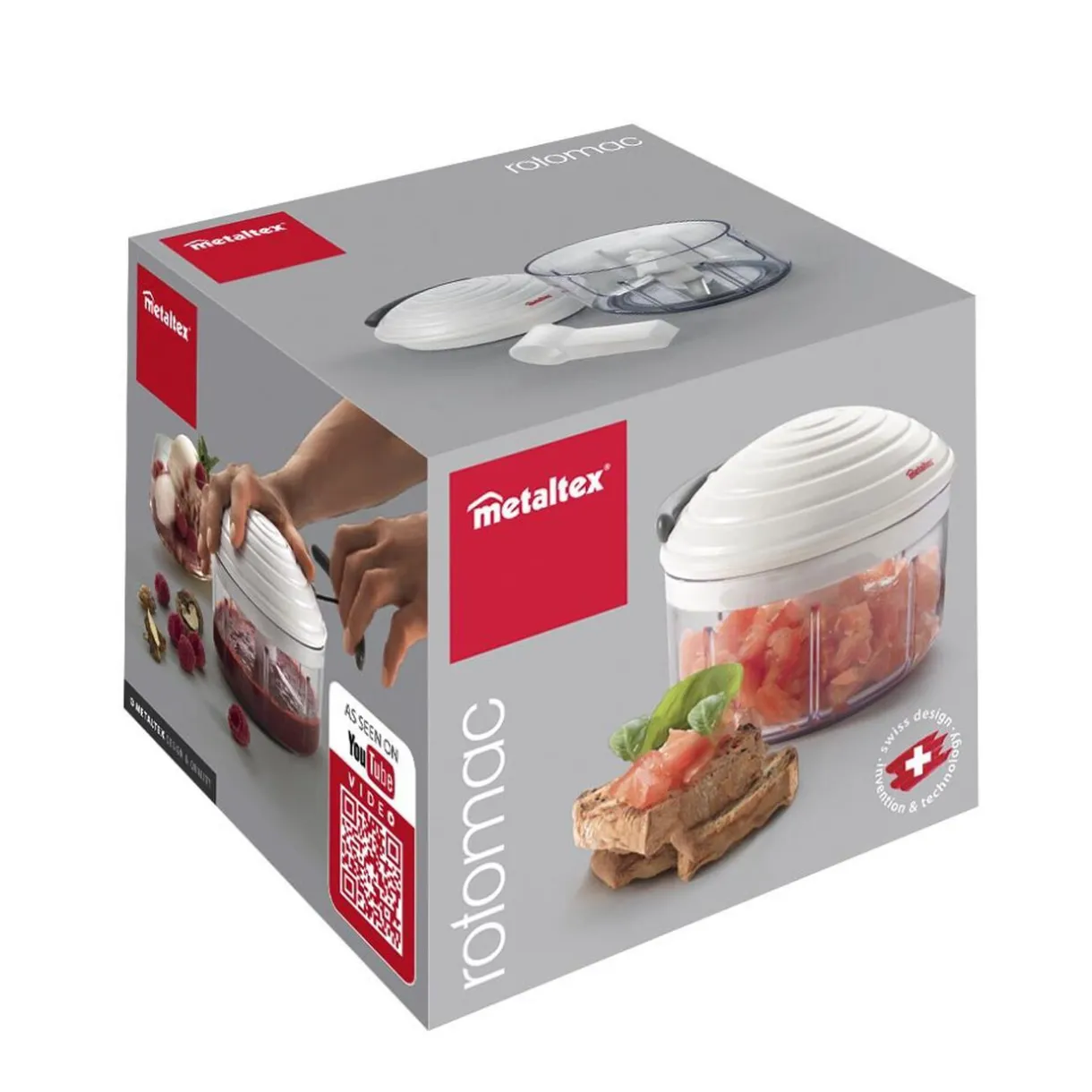 Hachoir manuel multiusage transparent couvercle blanc 500 ml^Gifi Hot