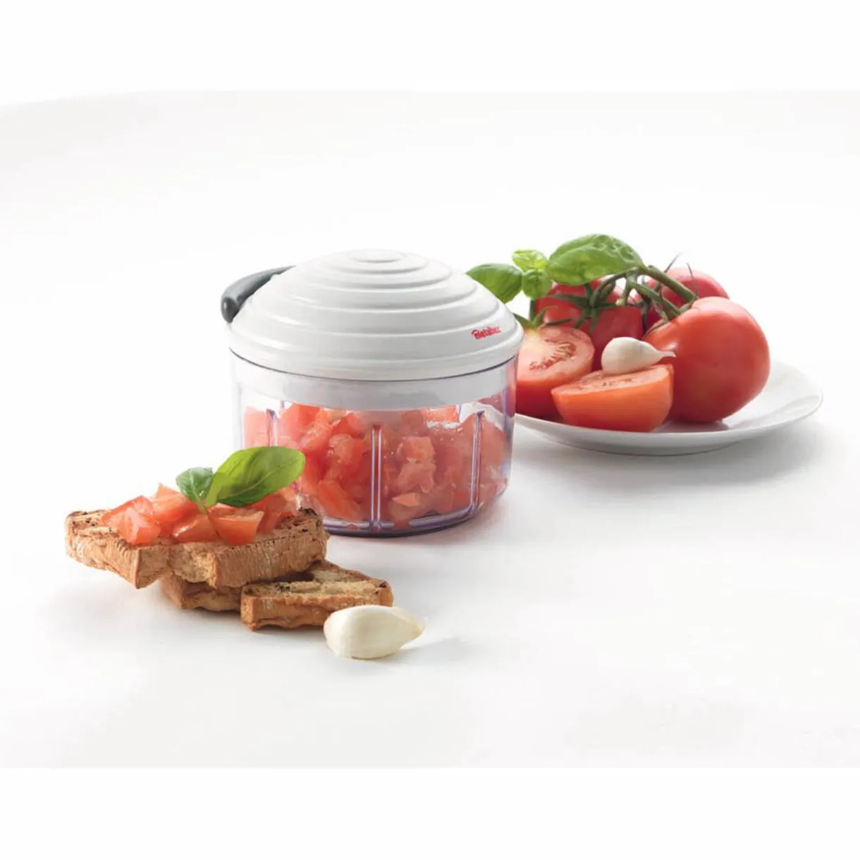 Hachoir manuel multiusage transparent couvercle blanc 500 ml^Gifi Hot