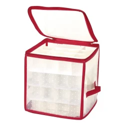 Rangement|Gifi Housse de rangement compartimentée pour 64 boules de Noël