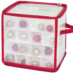 Rangement|Gifi Housse de rangement pour boules de Noël 64 emplacements