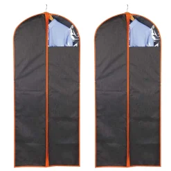 Rangement|Gifi Housse protège vêtement grise et orange x2