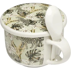 Jumbo en faïence avec couvercle et cuillère^Gifi Outlet