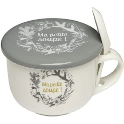 Jumbo en faïence avec couvercle et cuillère^Gifi Outlet