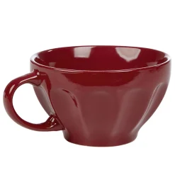 Jumbo en faïence côtelé 55 cl uni rouge^Gifi Best