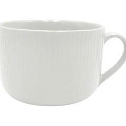 Jumbo en porcelaine 45 cl uni lin avec rainures verticales en relief^Gifi New